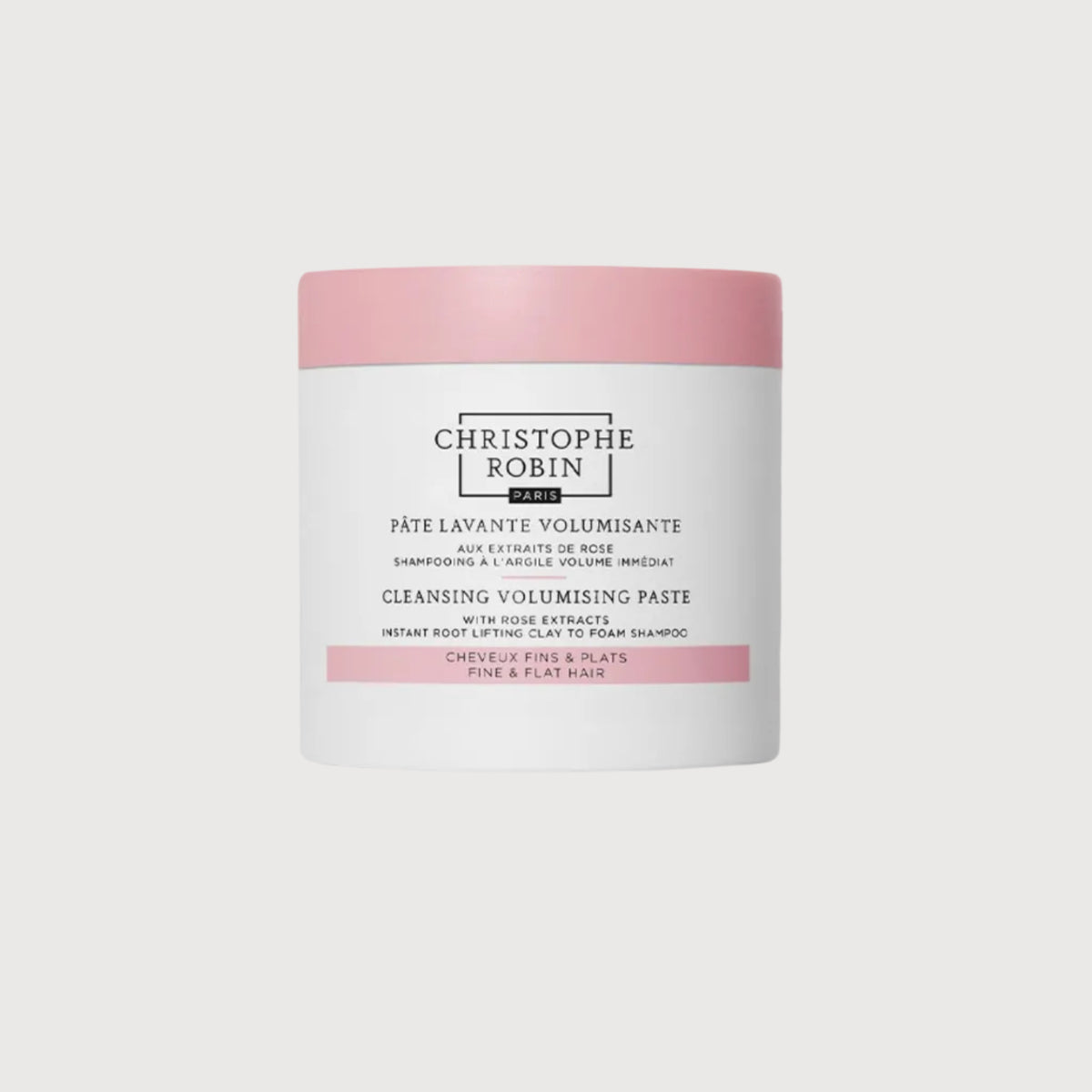 Cleansing Volumising Paste container with pink lid on a white background