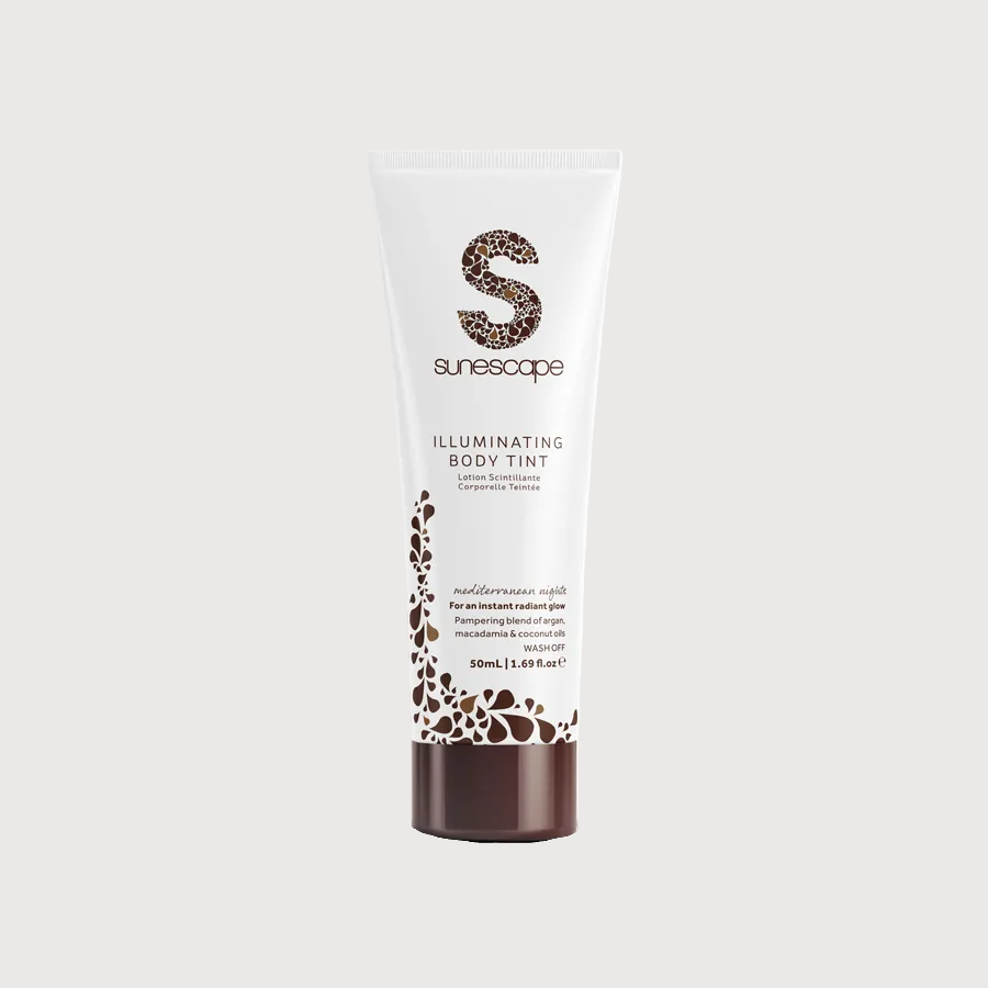 Tube of Sunescape Illuminating Body Tint on a white background