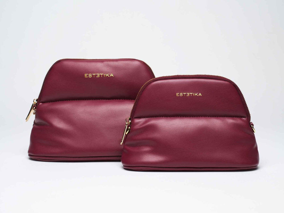 Burgundy MINEE Small Cosmetic Pouch
