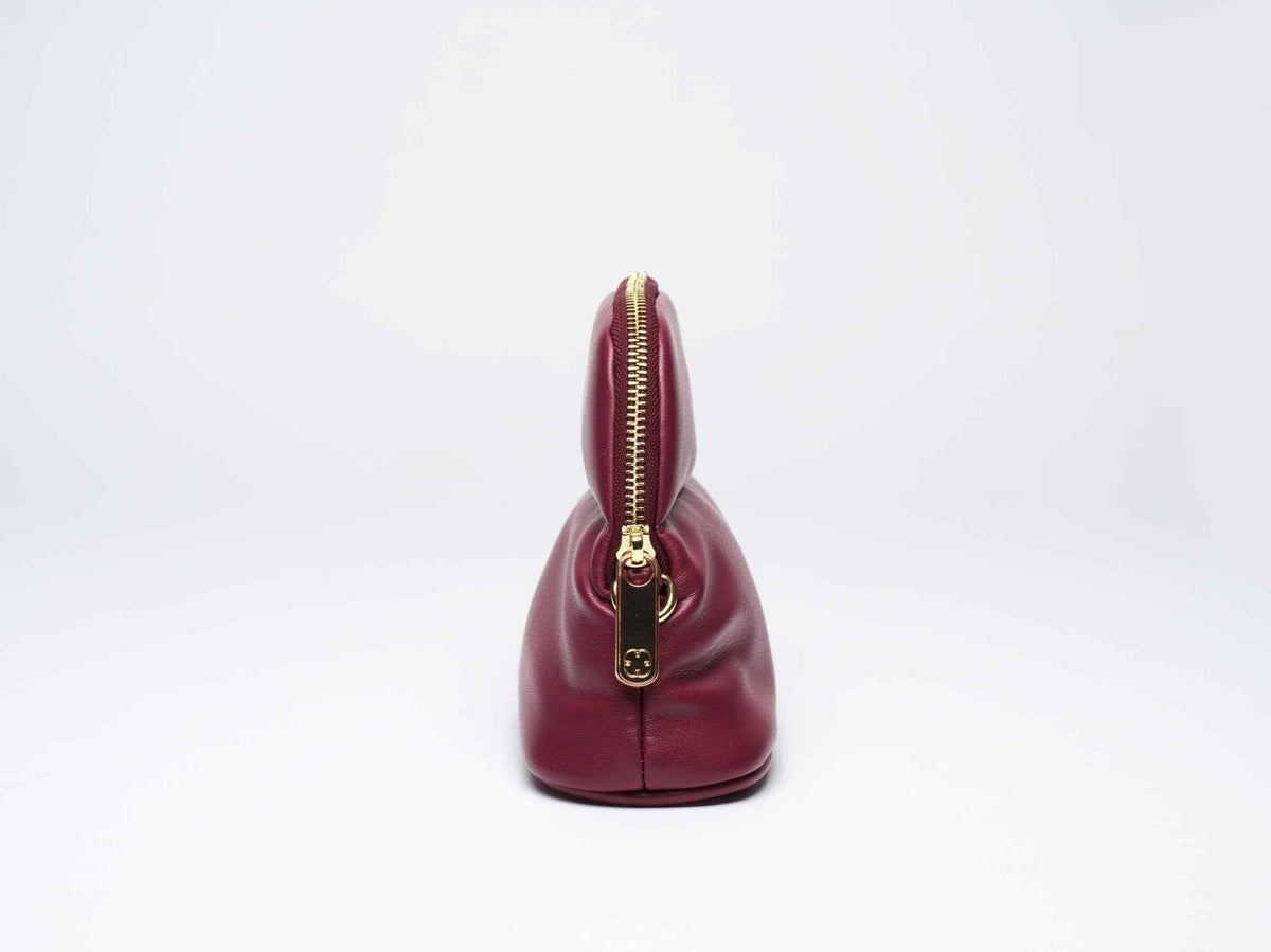 Burgundy MINEE Small Cosmetic Pouch