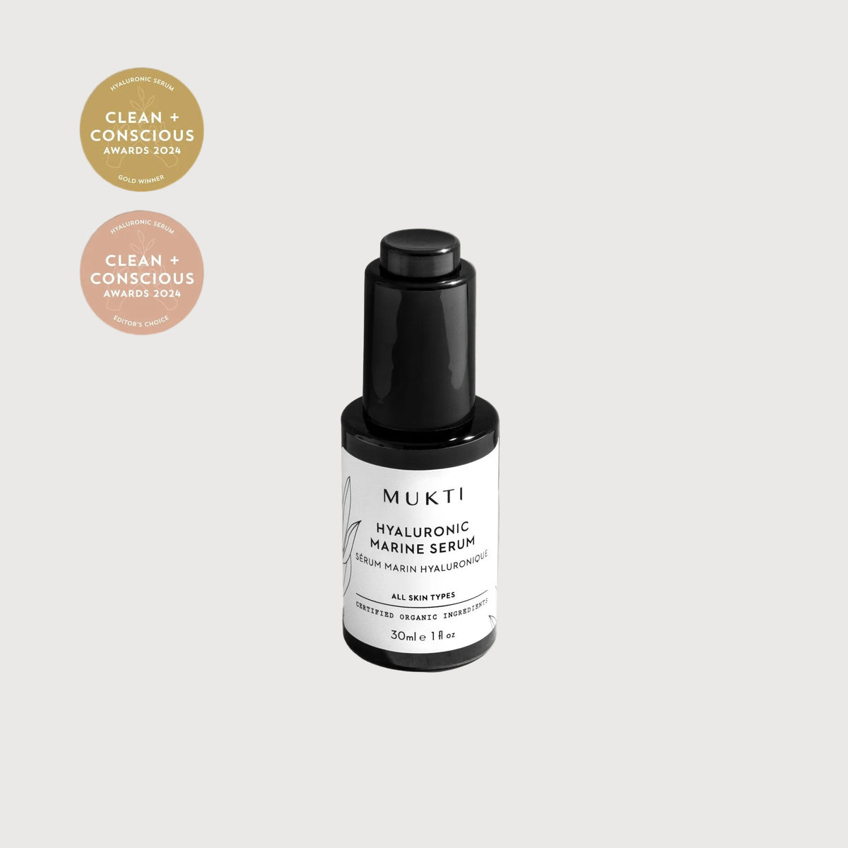 Mukti Organics Hyaluronic Marine Serum, 30ml