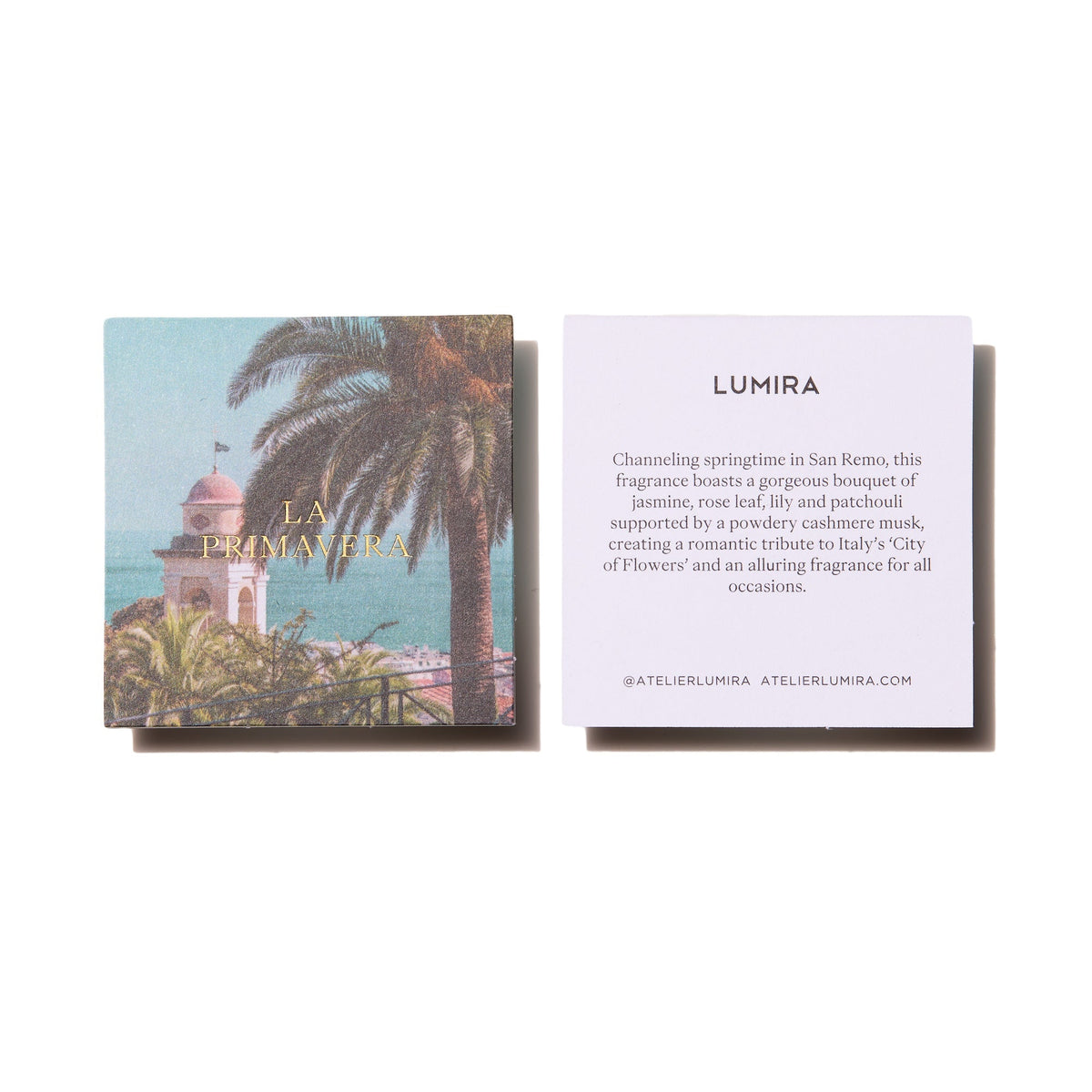 La Primavera Eau De Parfum by Lumira, styled in situ