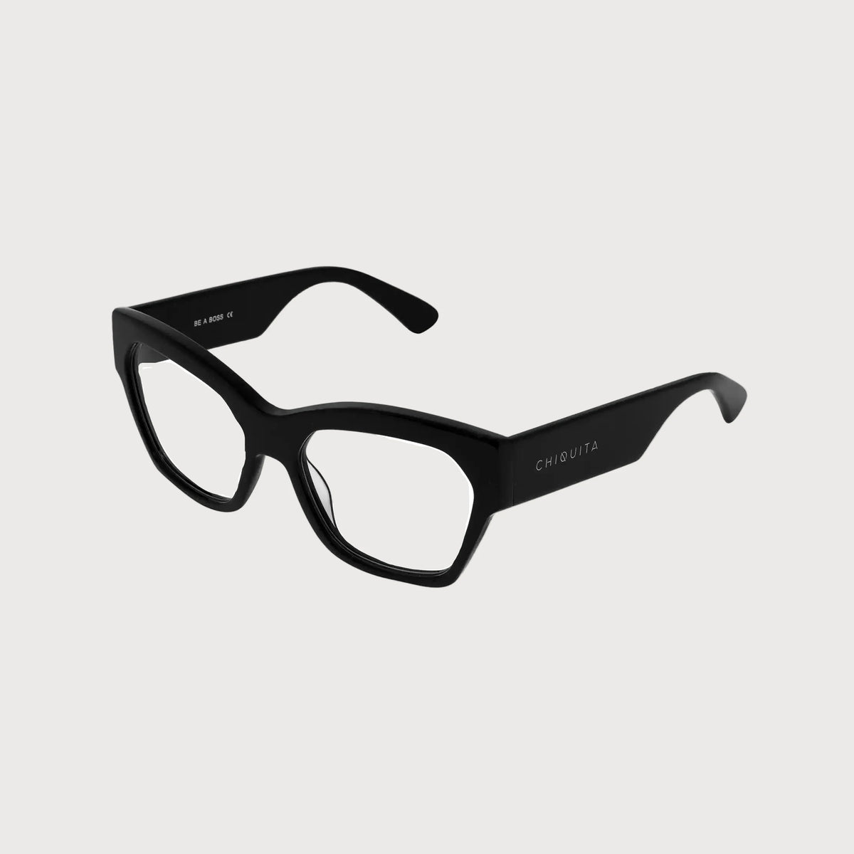 Tortoiseshell cat-eye glasses on a white background