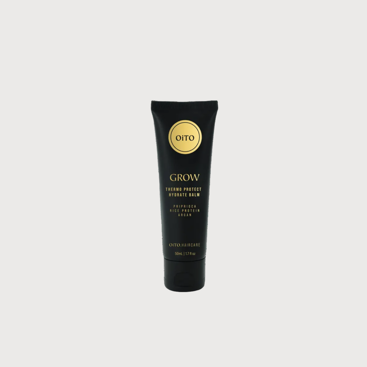 Black tube of Oivo Grow on a white background