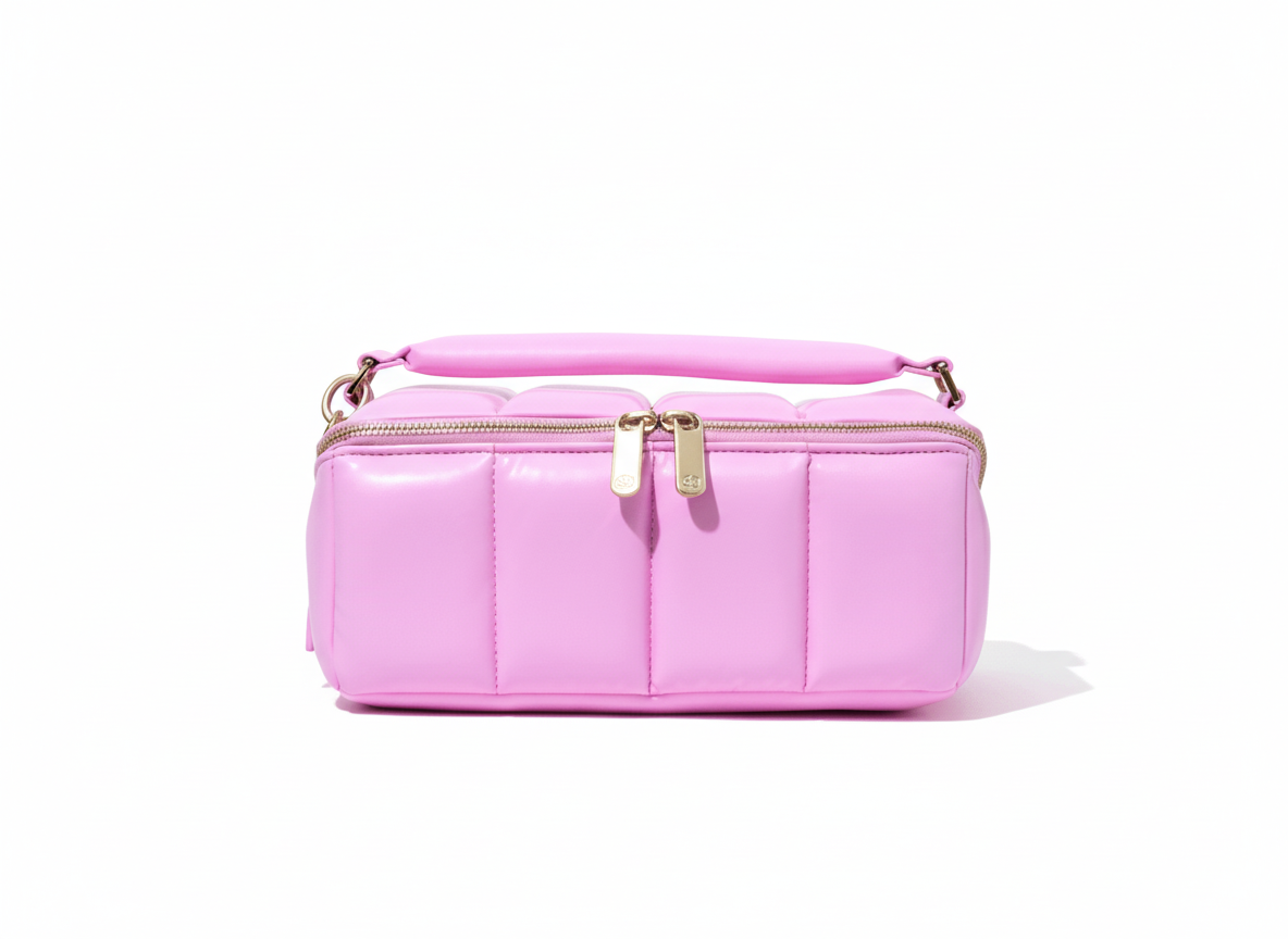 Pink BIGEE Large Makeup Bag - Designer Cosmetic Case
