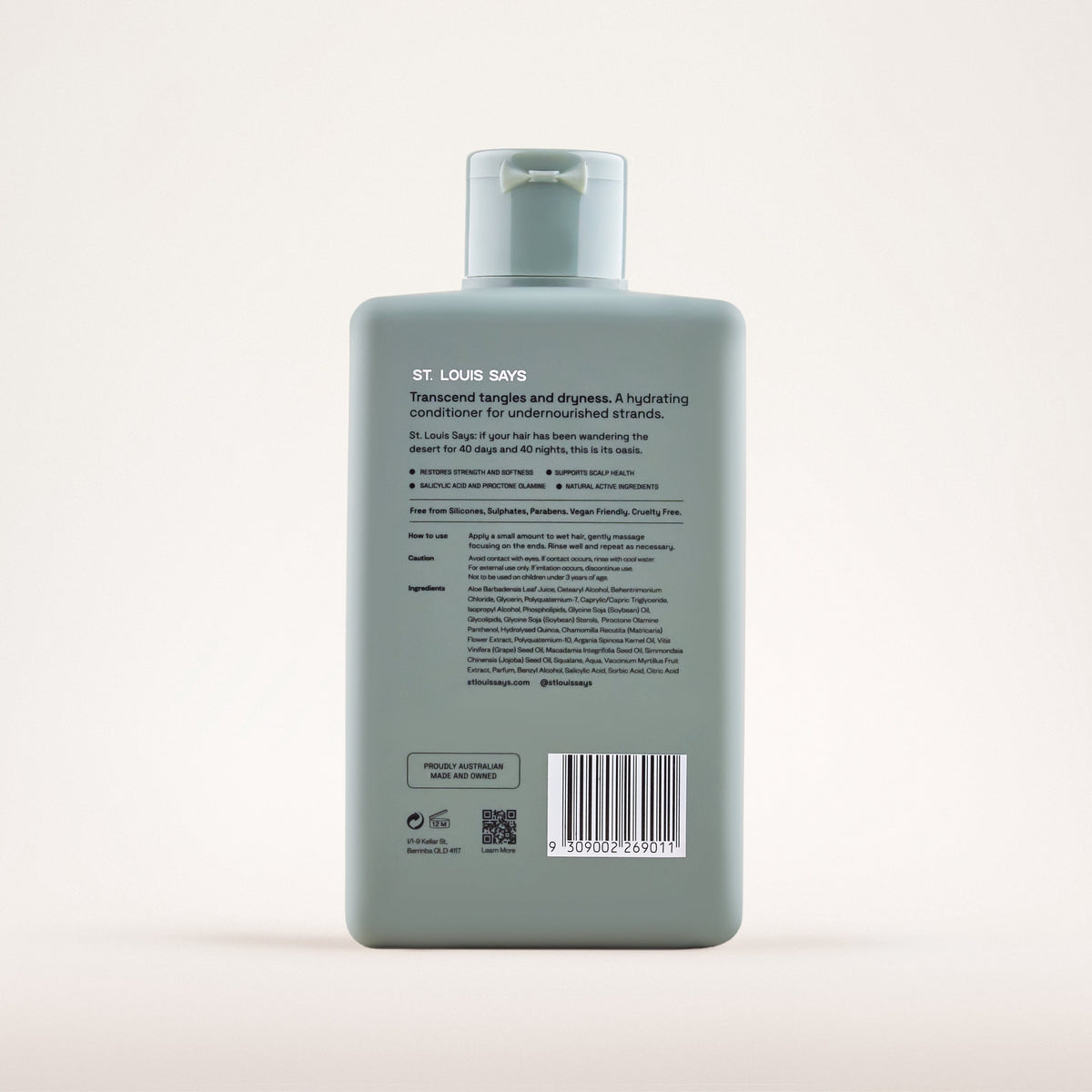 Shampoo bottle with label on a white background