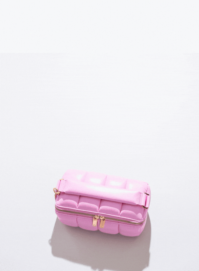 Pink BIGEE Large Makeup Bag - Designer Cosmetic Case