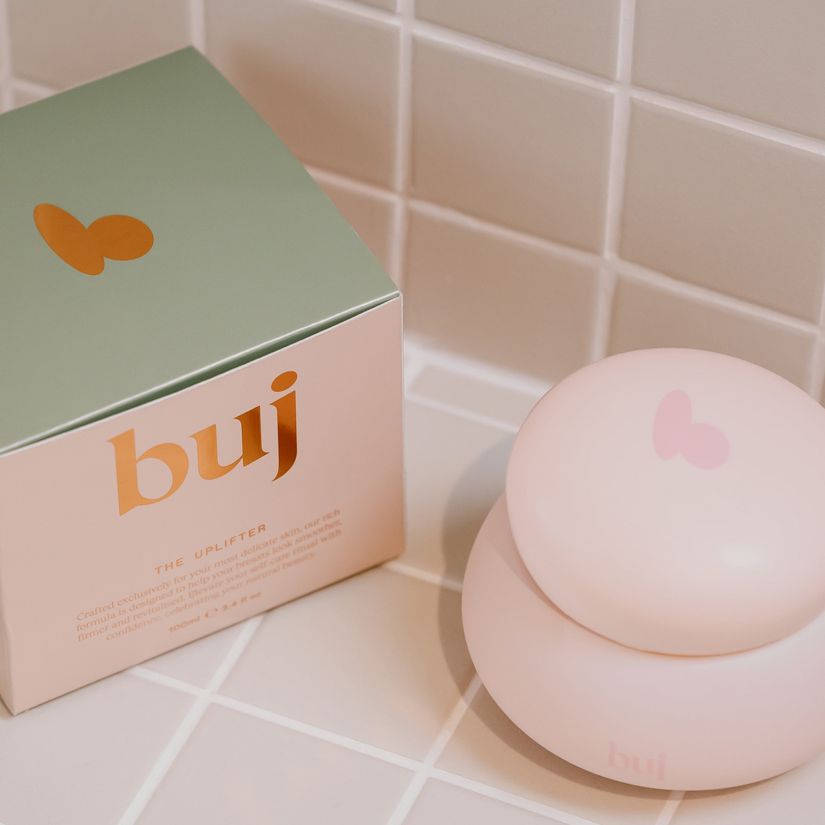 The Uplifter candle by buj, styled in situ