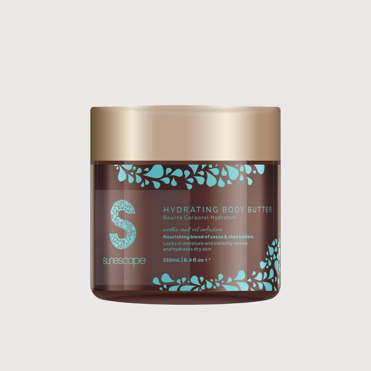 Sunscape hydrating body butter jar on a white background