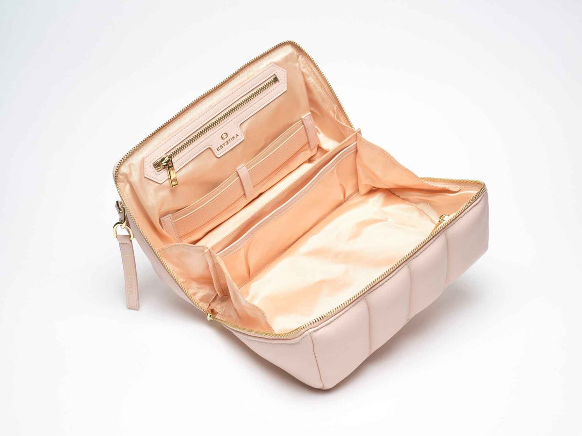 Pink BIGEE Large Makeup Bag - Designer Cosmetic Case