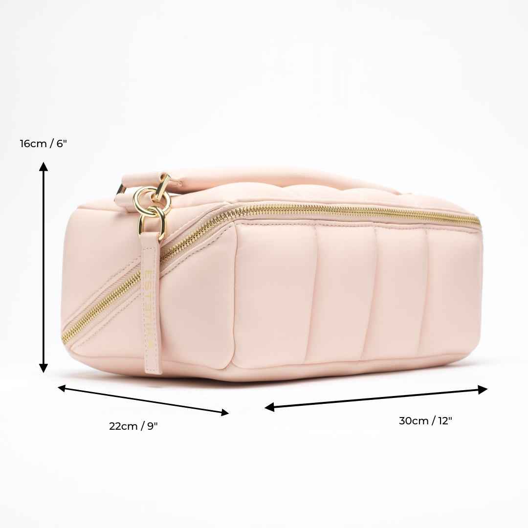 Pink BIGEE Large Makeup Bag - Designer Cosmetic Case