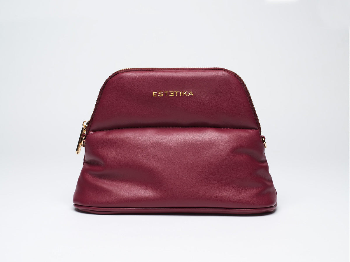 Burgundy MINEE Medium Cosmetic Pouch