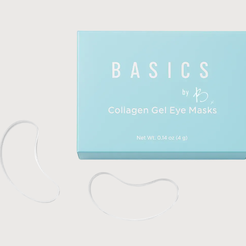 Basics By B Collagen Gel Eye Masks, hydrating anti-puffiness under eye treatment, 10 pairs