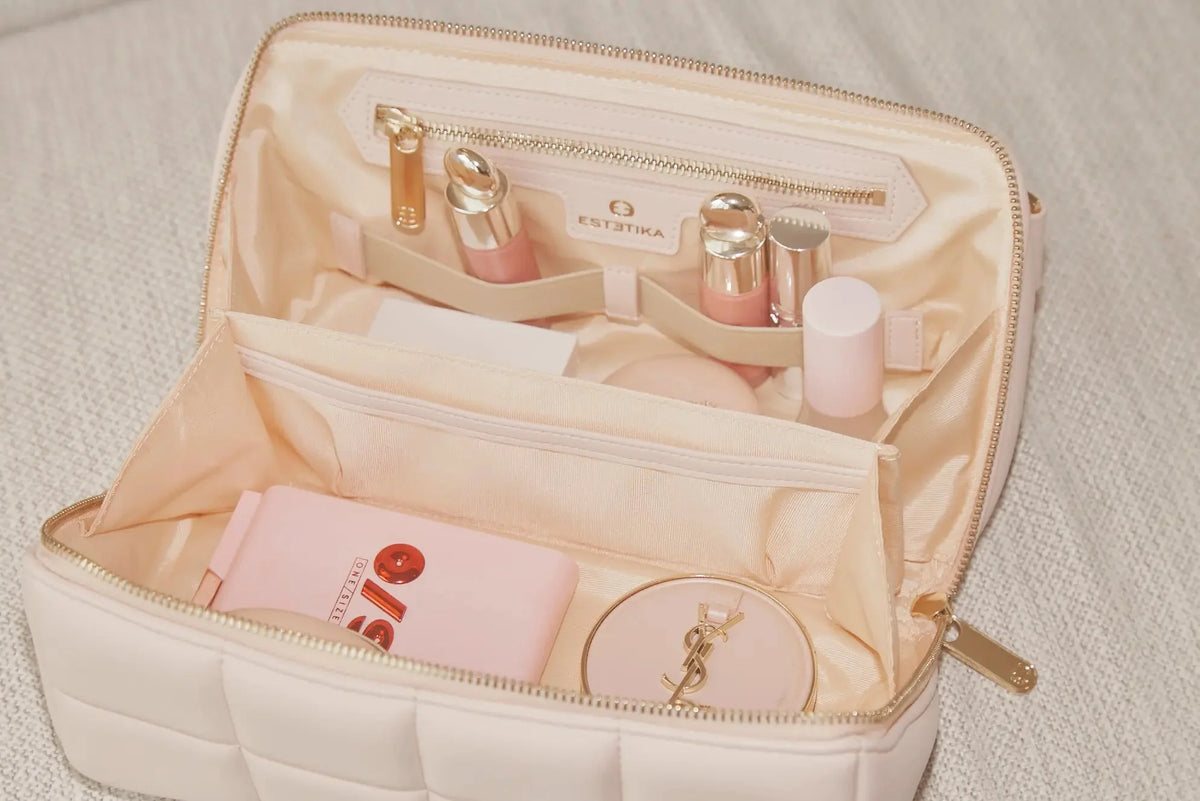 Pink HOMEE Medium Makeup Bag - Designer Cosmetic Case